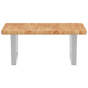 Badkamer wandschap staal en massief eikenhout 4