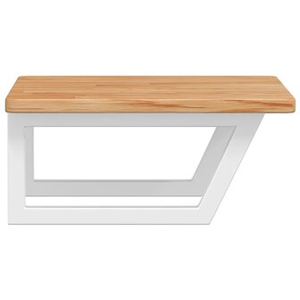 Badkamer wandschap staal en massief eikenhout 5