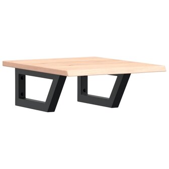 Badkamer wandschap staal en massief eikenhout 2