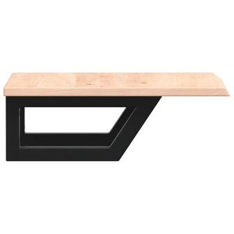 Badkamer wandschap staal en massief eikenhout 5