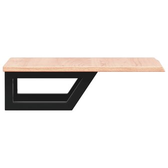 Badkamer wandschap staal en massief eikenhout 5