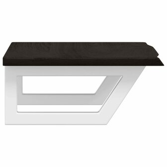 Badkamer wandschap staal en massief eikenhout 5