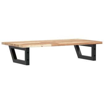 Badkamer wandschap staal en massief acaciahout 6