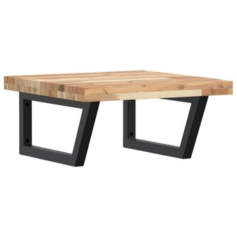 Badkamer wandschap staal en massief acaciahout 2