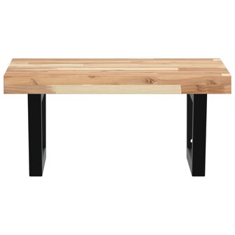 Badkamer wandschap staal en massief acaciahout 4