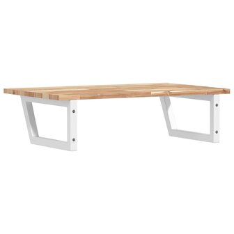 Badkamer wandschap staal en massief acaciahout 6