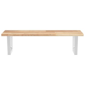 Badkamer wandschap staal en massief acaciahout 4