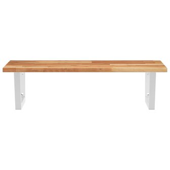 Badkamer wandschap staal en massief acaciahout 4
