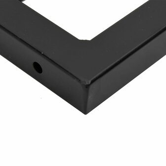 Badkamer wandschap staal en massief acaciahout 9