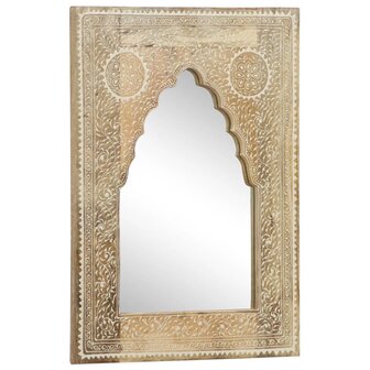 Spiegel handgeschilderd 40x55 cm massief mangohout 8