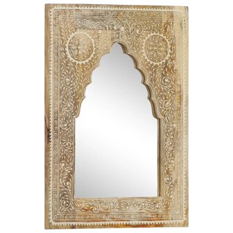 Spiegel handgeschilderd 40x55 cm massief mangohout 10