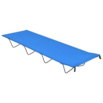 Veldbed 180x60x19 cm oxford stof en staal blauw 1