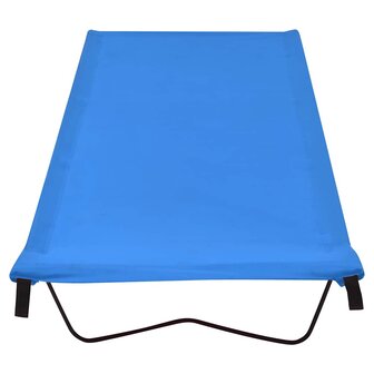 Veldbed 180x60x19 cm oxford stof en staal blauw 2