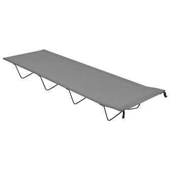 Veldbed 180x60x19 cm oxford stof en staal grijs 1