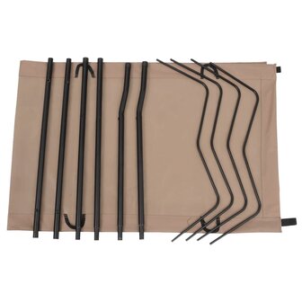 Veldbed 180x60x19 cm oxford stof en staal taupe 3