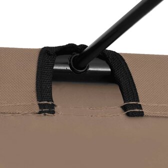 Veldbed 180x60x19 cm oxford stof en staal taupe 4