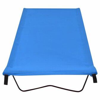 Veldbedden 2 st 180x60x19 cm oxford stof en staal blauw 3