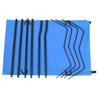 Veldbedden 2 st 180x60x19 cm oxford stof en staal blauw 4