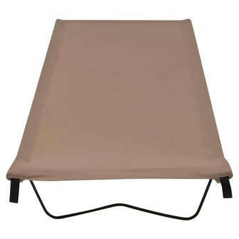 Veldbedden 2 st 180x60x19 cm oxford stof en staal taupe 3