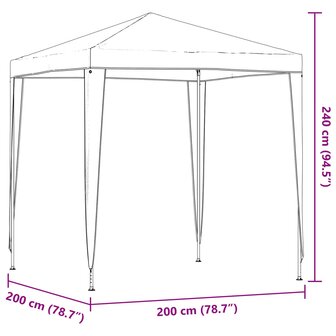Partytent 200 x 200 x 240 cm Rood PE en staal 9