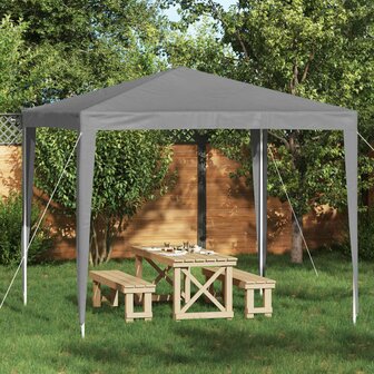 Partytent 250 x 250 x 240 cm Lichtgrijs PE en staal 1