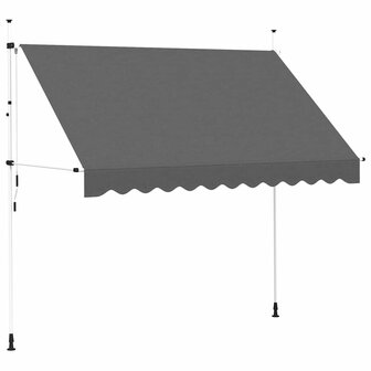 Luifel handmatig uittrekbaar 300 cm antraciet 2