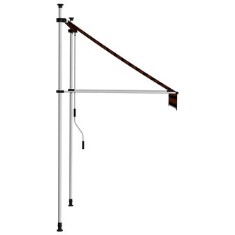 Luifel handmatig uittrekbaar 100 cm oranje en bruin 3