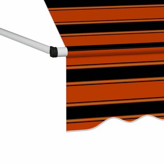 Luifel handmatig uittrekbaar 100 cm oranje en bruin 4