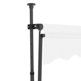 Luifel handmatig uitschuifbaar met LED 250 cm cr&egrave;mekleurig 4