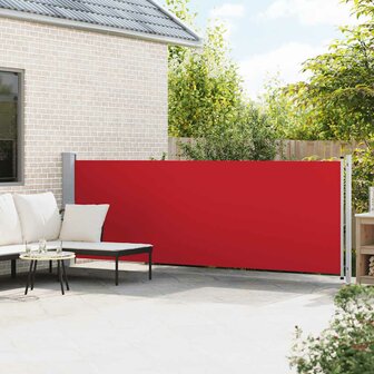 Tuinscherm uittrekbaar 140x600 cm rood 3