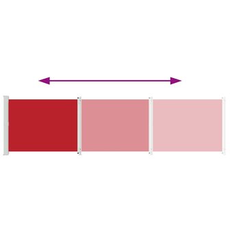 Tuinscherm uittrekbaar 600x160 cm rood 7