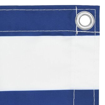 Balkonscherm 120x400 cm oxford stof wit en blauw 3