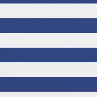 Balkonscherm 120x500 cm oxford stof wit en blauw 2