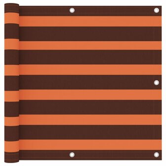 Balkonscherm 90x400 cm oxford stof oranje en bruin 1