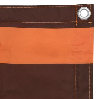 Balkonscherm 90x400 cm oxford stof oranje en bruin 3