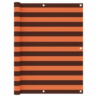 Balkonscherm 120x400 cm oxford stof oranje en bruin 1