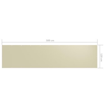 Balkonscherm 120x500 cm oxford stof terracotta 5