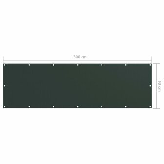 Balkonscherm 90x300 cm oxford stof donkergroen 5