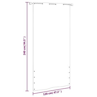 Balkonscherm 120x240 cm oxford stof lichtgroen 6