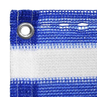 Balkonscherm 90x500 cm HDPE blauw en wit 2