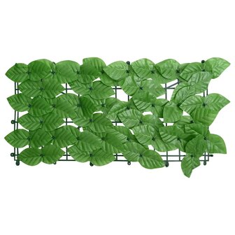 Balkonscherm met groene bladeren 300x75 cm 2