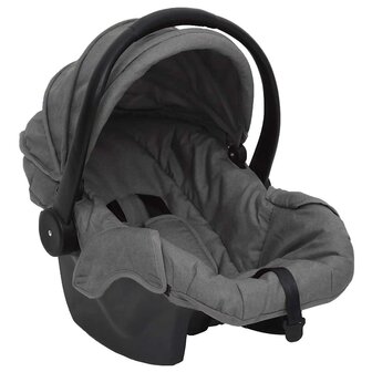 Kinderwagen 3-in-1 staal lichtgrijs en zwart 10