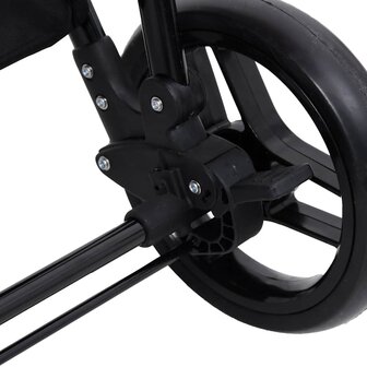 Kinderwagen 3-in-1 staal lichtgrijs en zwart 11