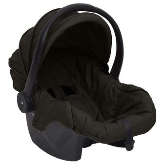 Kinderwagen 3-in-1 staal antracietkleurig en zwart 10