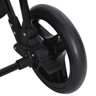 Kinderwagen 2-in-1 staal antracietkleurig en zwart 8