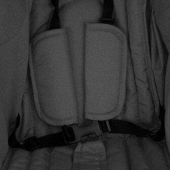 Tweeling kinderwagen staal donkergrijs 9