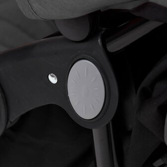 Tweeling kinderwagen staal donkergrijs 10