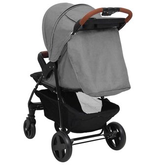 Kinderwagen 3-in-1 staal lichtgrijs 10