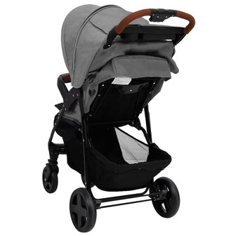 Kinderwagen 3-in-1 staal lichtgrijs 11