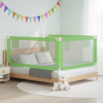 Bedhekje peuter 180x25 cm stof groen 1